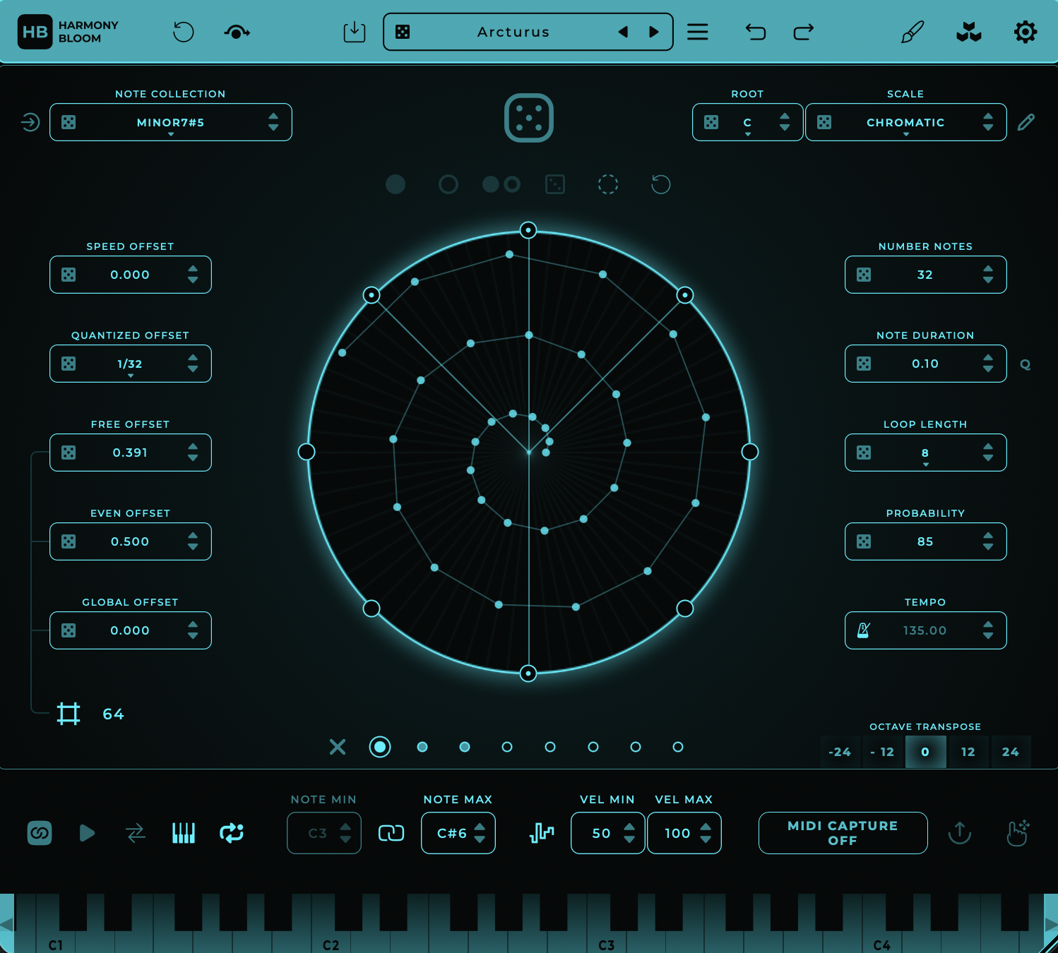 Knobcloud Harmony Bloom – MIDI Generator / Sequencer (Licens